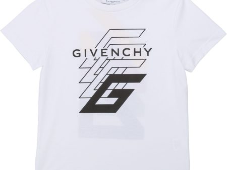 Boys White Logo Cotton T-Shirt Hot on Sale