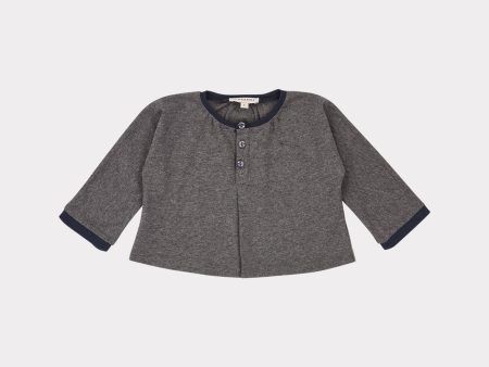 Baby Boys & Girls Grey Melange Heron Blouse For Cheap