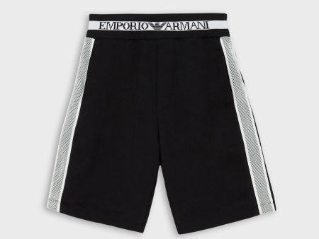 Boys Black Logo Cotton Shorts Hot on Sale