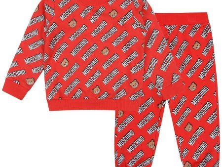 Baby Boys & Girls Red Logo Babysuit Cheap