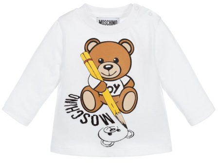 Baby Boys & Girls Optical White Print Long Sleeves T-Shirt Hot on Sale