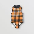 Girls Antique Yellow Check Swimwear Supply