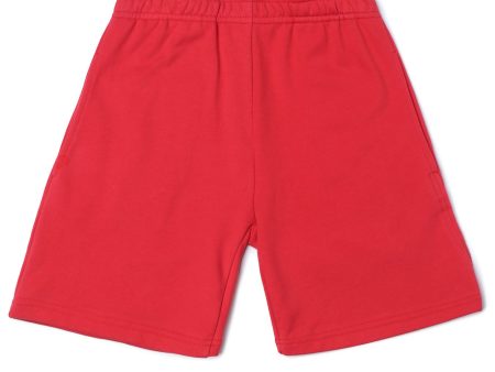 Boys Red Cotton Shorts For Discount