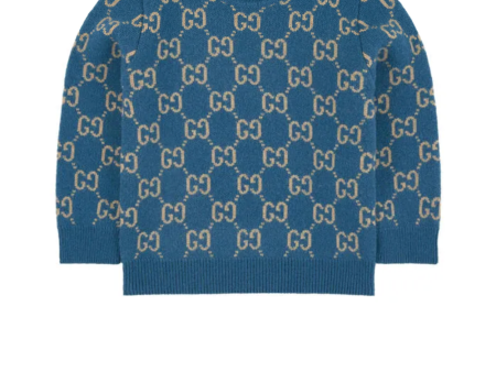 Baby Boys & Girls Petrol Blue GG Jumper Hot on Sale