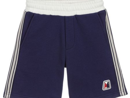 Boys Blue & White Cotton Shorts Sale