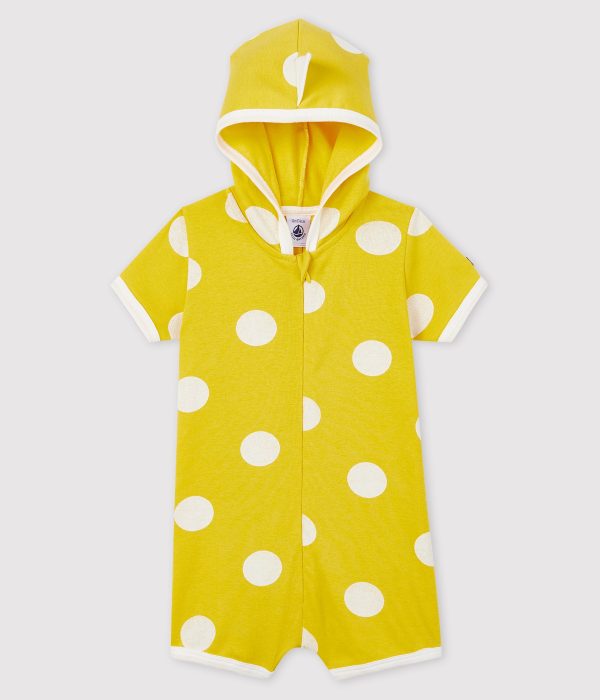 Baby Boys & Girls Light Yellow Cotton Rompers Fashion