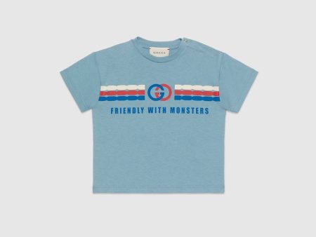 Baby Boys Blue Cotton T-shirt Hot on Sale