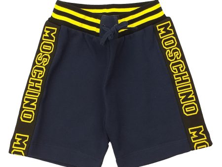 Boys Navy Logo Cotton Shorts Online Sale