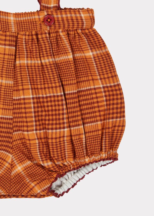 Baby Boys & Girls Orange Check Dunlin Romper Online Sale