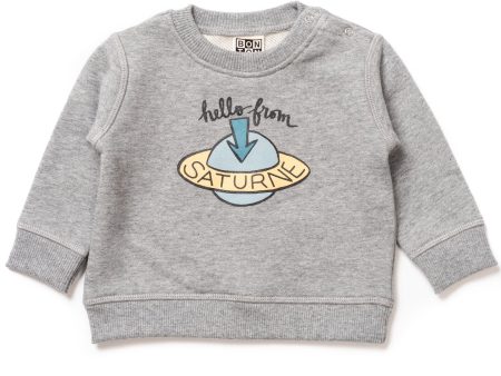 Baby Boys & Girls Grey Cotton Sweatshirt on Sale