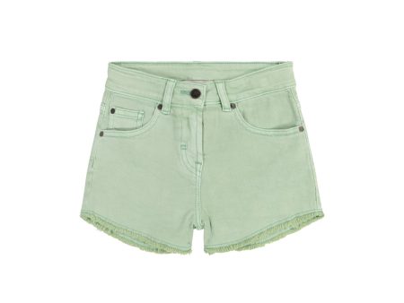 Girls Mint Denim Shorts Cheap