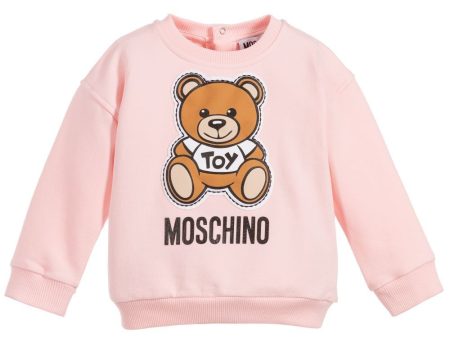 Baby Boys & Girls Pink Cotton Sweatshirt For Sale