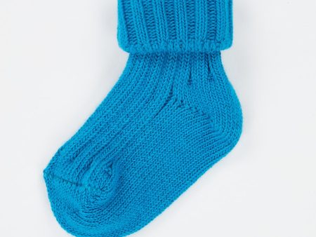 Baby Boys & Girls Blue Rib Ankle Socks For Cheap