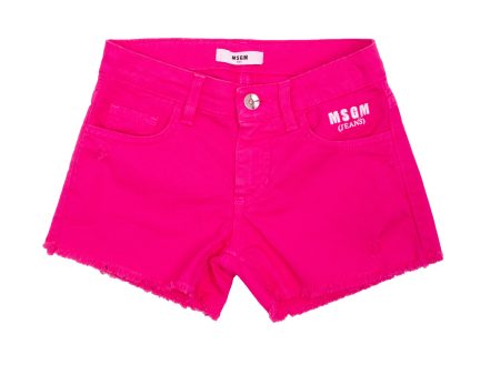 Girls Fuchsia Denim Shorts Sale