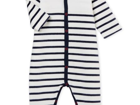 Baby Boys & Girls Black Striped Cotton Jumpsuit Fashion