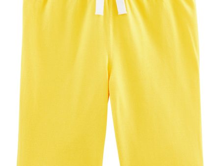 Boys Yellow Cotton Shorts For Discount