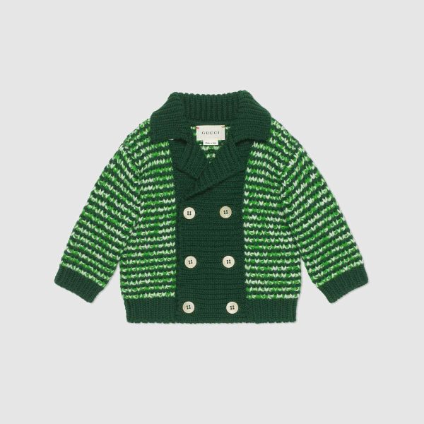 Baby Boys & Girls Green Wool Cardigan Supply