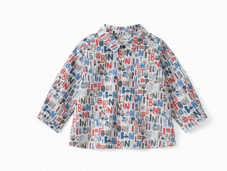 Baby Boys & Girls Blue Cotton Shirt Online now