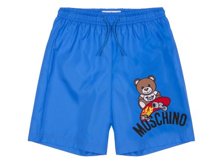 Boys Blue Logo Swim Shorts Online Sale