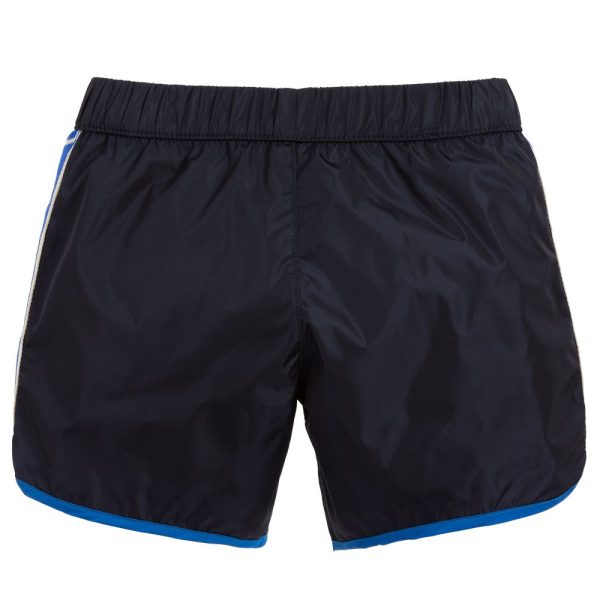 Baby Boys Navy Blue Logo Swim Shorts For Sale