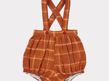 Baby Boys & Girls Orange Check Dunlin Romper Online Sale