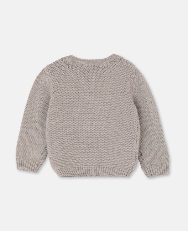 Baby Boys & Girls Beige Cotton Sweater Discount