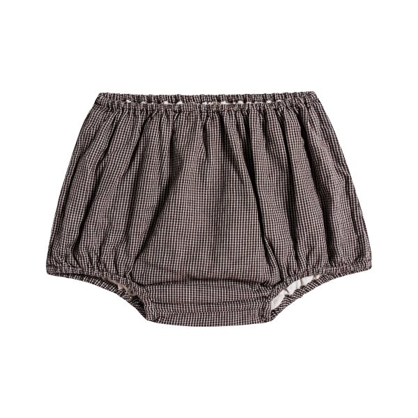 Baby Boys & Girls Brown Microcheck Cotton Shorts Supply