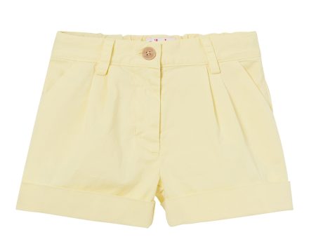 Girls Yellow Cotton Shorts For Discount