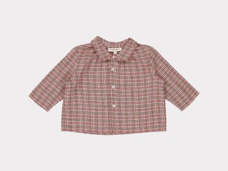 Baby Boys & Girls Pink Check Cotton Shirt on Sale