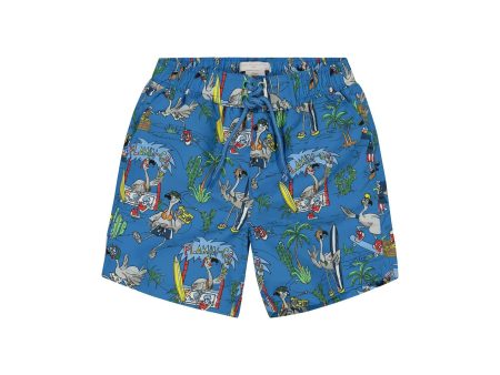 Boys Blue Flamingo Land Fleece Shorts Online