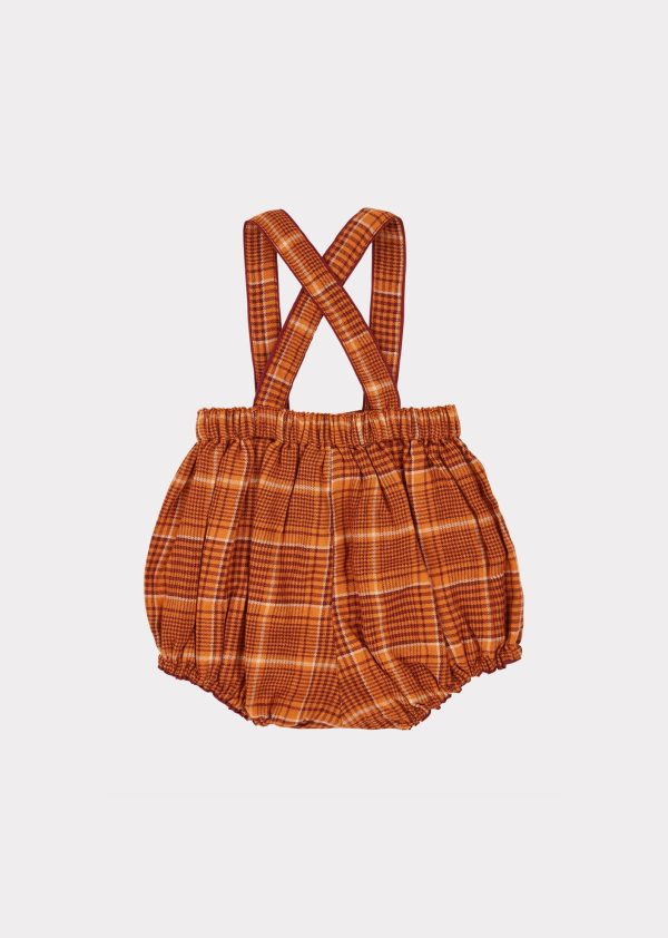 Baby Boys & Girls Orange Check Dunlin Romper Online Sale