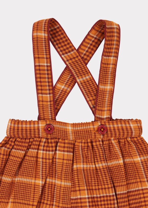 Baby Boys & Girls Orange Check Dunlin Romper Online Sale