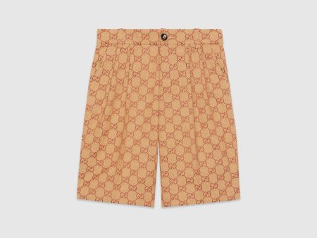 Girls Beige Logo Cotton Shorts Supply