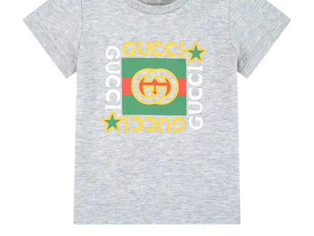 Baby Boys & Girls Grey GG T-Shirt Online Sale