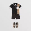 Baby Boys Black Cotton Polo Shirt Online now