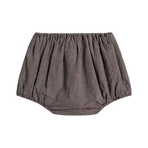 Baby Boys & Girls Brown Microcheck Cotton Shorts Supply