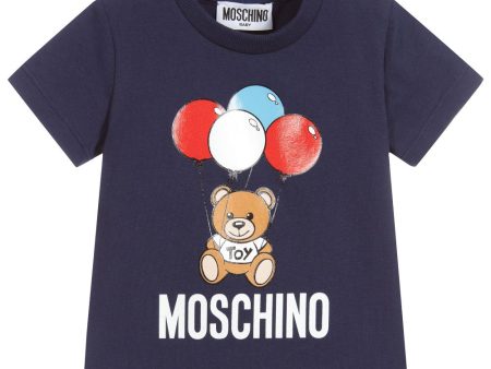 Baby Boys & Girls Navy Cotton T-shirt Online Sale