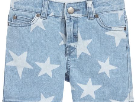 Girls Blue Star Cotton Shorts Online Hot Sale