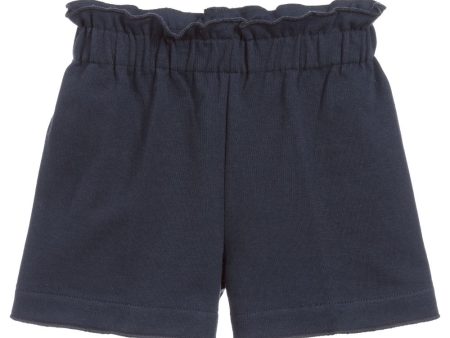 Girls Navy Jersey Cotton Shorts Online Hot Sale