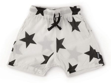 Boys & Girls White Star Cotton Shorts Cheap