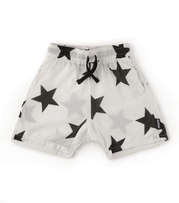 Boys & Girls White Star Cotton Shorts Cheap