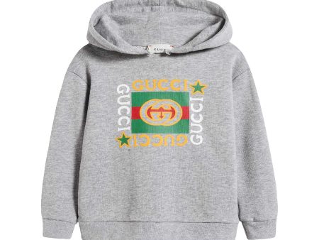 Baby Boys & Girls Light Grey GG Cotton Sweatshirt Online Sale