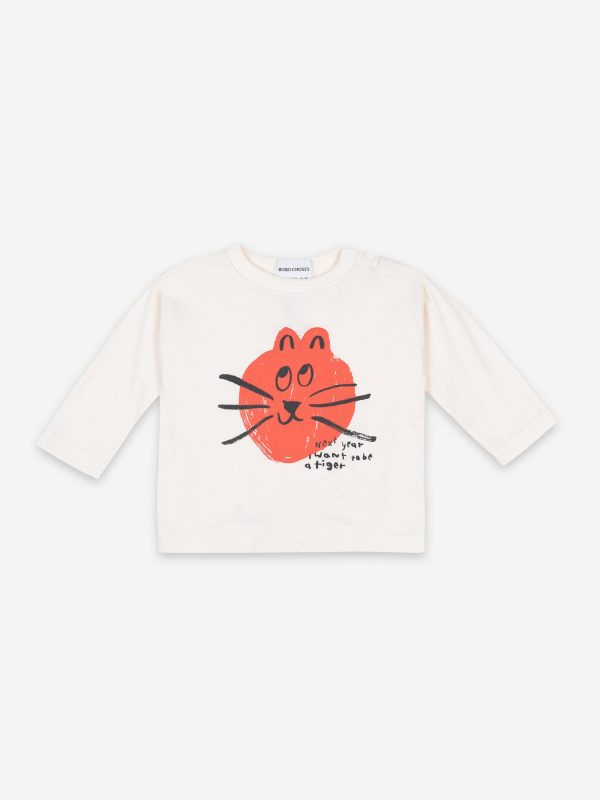 Baby Boys & Girls Cream Tan Cat T-Shirt on Sale