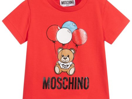 Baby Boys & Girls Red Cotton T-shirt Online now