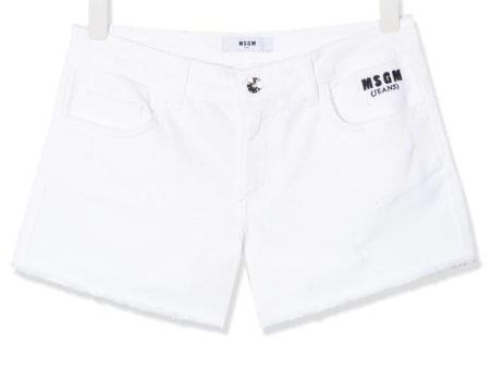 Girls White Denim Shorts Online Hot Sale