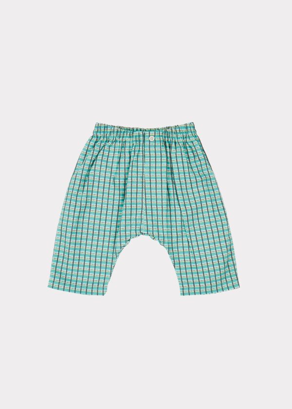 Baby Boys & Girls Green Check Cotton Set For Discount