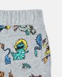 Baby Boys & Girls Grey Dragon Cotton Trousers Fashion