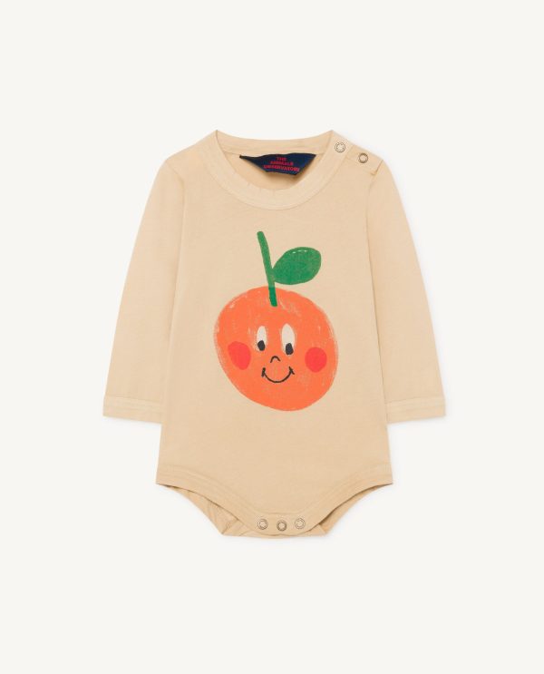 Baby Girls Brown Fruit Cotton Babysuit Online Sale