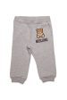 Baby Boys & Girls Grey Logo Cotton Trousers For Cheap