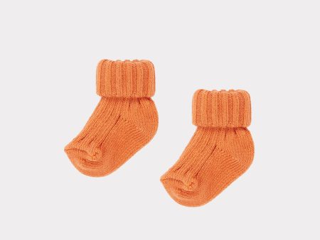 Baby Boys & Girls Apricot Cotton Socks on Sale